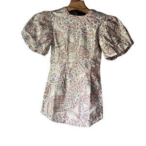 NWT Olivaceous Puff-Sleeve Floral Mini Dress